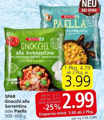 Spar SPAR Gnocchi alla Sorrentina oder Paella 500-600 g Angebot