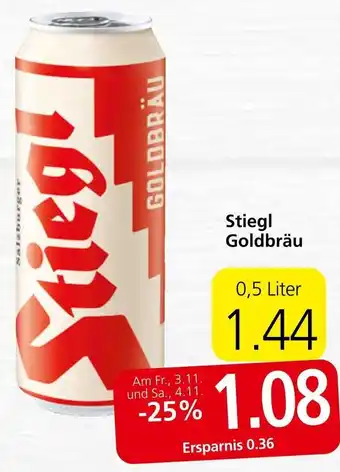 Spar Stiegl Goldbräu 0,5 Liter Angebot