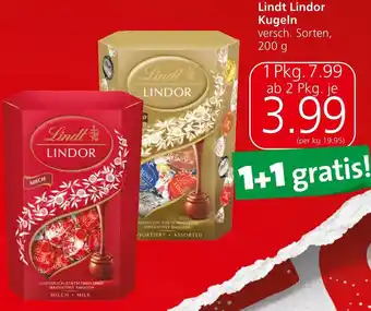 Spar Lindt Lindor Kugeln versch. Sorten, 200 g Angebot