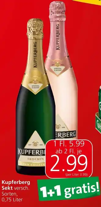 Spar Kupferberg Sekt versch. Sorten, 0,75 Liter Angebot