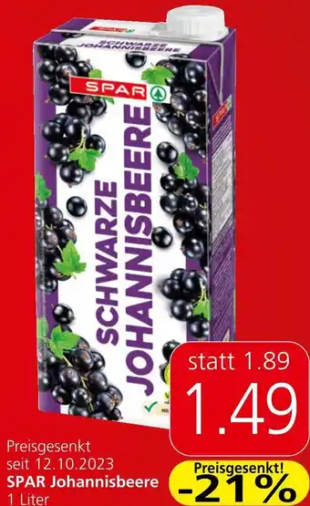 Spar SPAR Johannisbeere 1 Liter Angebot