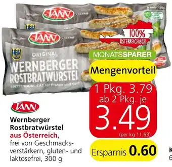 Spar Wernberger Rostbratwürstel 300 g Angebot
