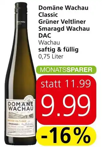 Spar Domäne Wachau Classic Grüner Veltliner Smaragd Wachau DAC 0,75 Liter Angebot