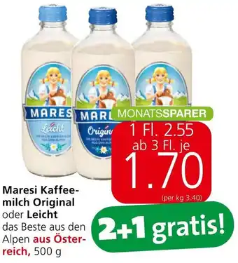 Spar Maresi Kaffee-milch Original oder Leicht das Beste aus den Alpen aus Öster-reich, 500 g Angebot