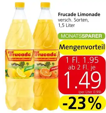 Spar Frucade Limonade versch. Sorten, 1,5 Liter Angebot