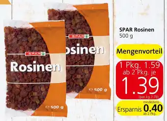 Spar SPAR Rosinen 500 g Angebot