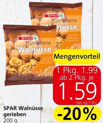 Spar SPAR Walnüsse gerieben 200 g Angebot