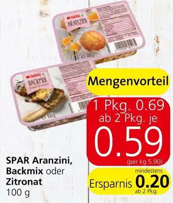 Spar SPAR Aranzini, Backmix oder Zitronat 100 g Angebot