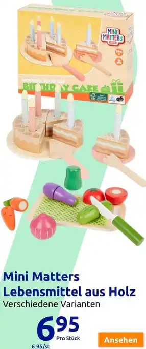 Action Mini Matters Lebensmittel aus Holz Angebot