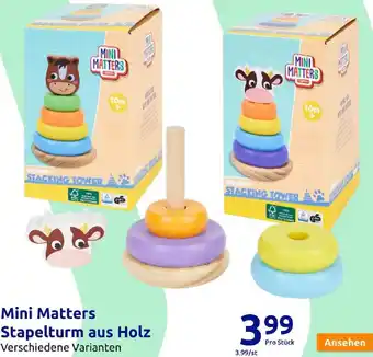 Action Mini Matters Stapelturm aus Holz Angebot