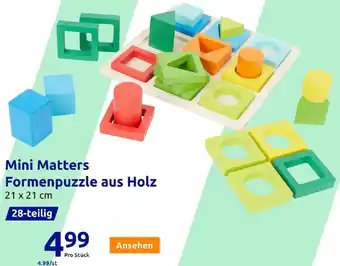 Action Mini Matters Formenpuzzle aus Holz 21 x 21 cm Angebot