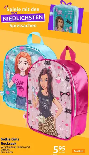 Action Selfie Girls Rucksack 26 x 46 cm Angebot