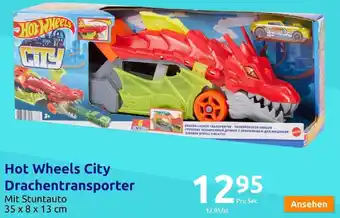 Action Hot Wheels City Drachentransporter Mit Stuntauto 35 x 8 x 13 cm Angebot