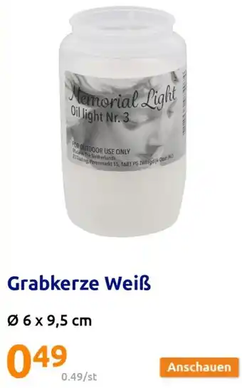 Action Grabkerze Weiß Angebot