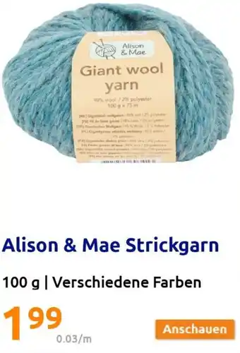 Action Alison & Mae Strickgarn Angebot
