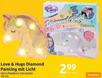 Action Love & Hugs Diamond Painting mit Licht Angebot