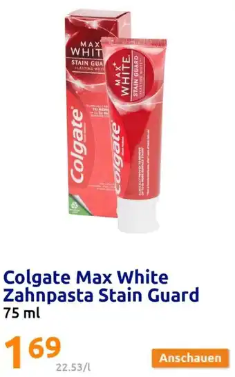 Action Colgate Max White Zahnpasta Stain Guard Angebot