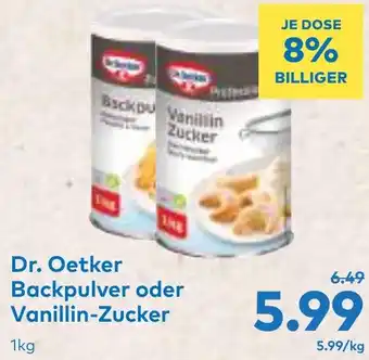 T&G Dr. Oetker Backpulver oder Vanillin-Zucker Angebot