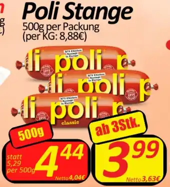 Wurstico Poli Stange 500g per Packung Angebot