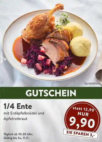 Interspar GUTSCHEIN 1/4 Ente Angebot