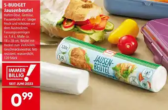 Interspar S-BUDGET Jausenbeutel Angebot