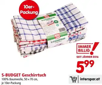 Interspar S-BUDGET Geschirrtuch Angebot