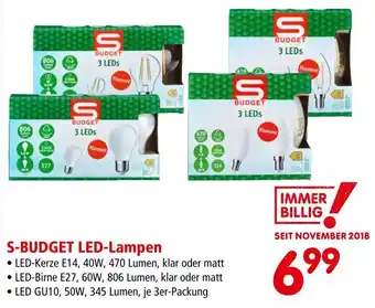 Interspar S-BUDGET LED-Lampen Angebot