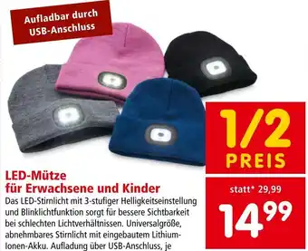 Interspar LED-Mütze für Erwachsene und Kinder Angebot