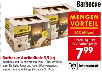 Interspar Barbecue Anzündholz 5,5 kg Angebot