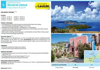 Hofer Reisen STERNFAHRT/ITALIEN ÄOLISCHE INSELN 8 TAGE/7 NÄCHTE, ÜF UND HP Angebot