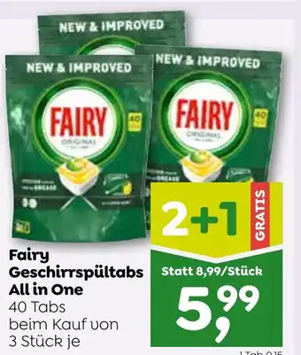 ADEG Fairy Geschirrspültabs Statt 8,99/Stück All in One 40 Tabs Angebot