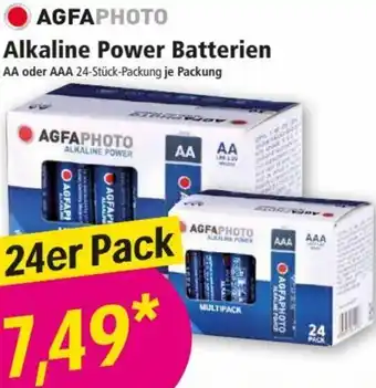 Norma Alkaline Power Batterien AA oder AAA 24-Stück-Packung je Packung Angebot