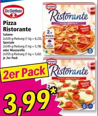 Norma Dr.Oetker Pizza Ristorante 2er Pack Angebot