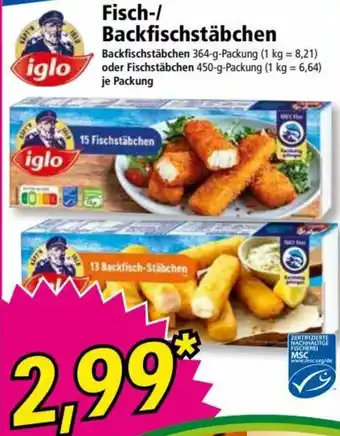 Norma Fisch-/ Backfischstäbchen Angebot