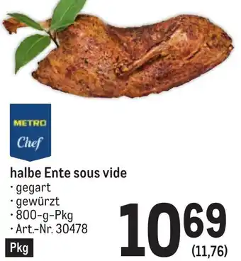 Metro halbe Ente sous vide Angebot