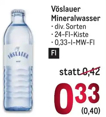 Metro Vöslauer Mineralwasser • 24-Fl-Kiste Angebot