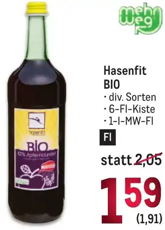 Metro Hasenfit BIO • div. Sorten -6-Fl-Kiste •1-I-MW-FI Angebot