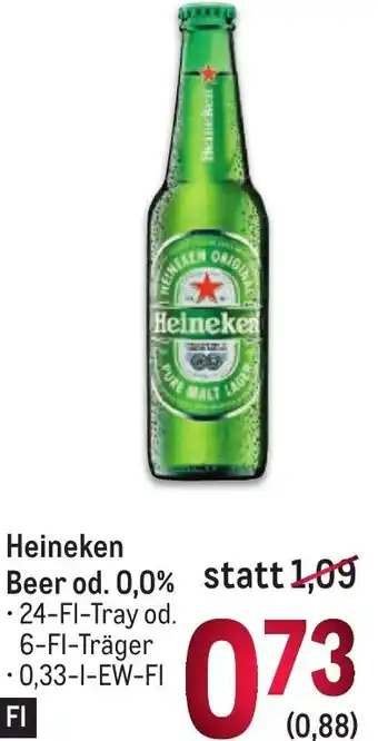 Metro Heineken Beer od. 0,0% Angebot