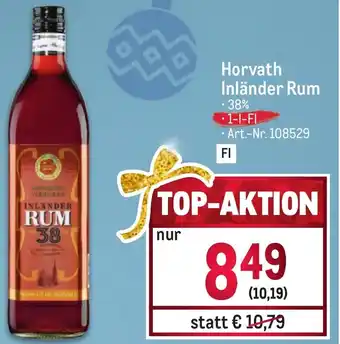 Metro Horvath Inländer Rum Angebot