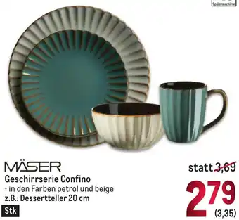 Metro MÄSER Geschirrserie Confino z.B.: Dessertteller 20 cm Angebot