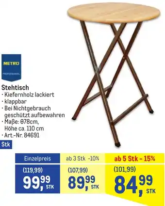 Metro Stehtisch Angebot