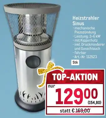Metro Heizstrahler Sinus Angebot