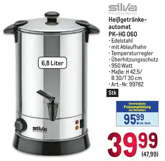 Metro silva homeline Heißgetränke- automat PK-HG 060 Angebot