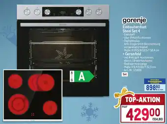 Metro gorenje Einbauherdset Steel Set 4 Angebot