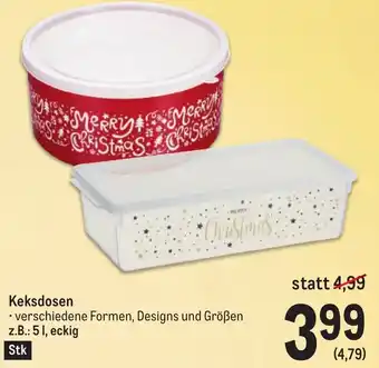 Metro Keksdosen z.B.: 5 I, eckig Stk Angebot