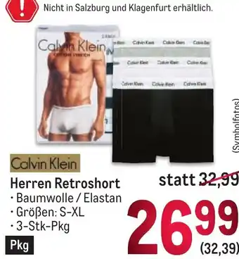 Metro Calvin Klein Herren Retroshort Angebot