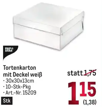 Metro Tortenkarton mit Deckel weiß Angebot