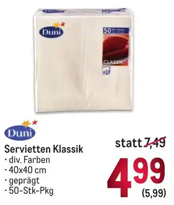 Metro Servietten Klassik Angebot