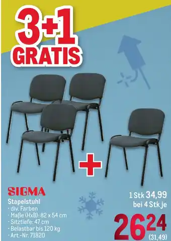 Metro SIGMA Stapelstuhl Angebot