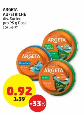 PENNY Argeta Aufstriche 95g Angebot